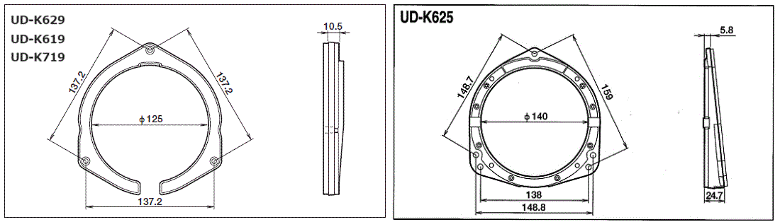 カロッツエリアUD-K718インナーバッフル カロッツエリアUD-K718インナーバッフル